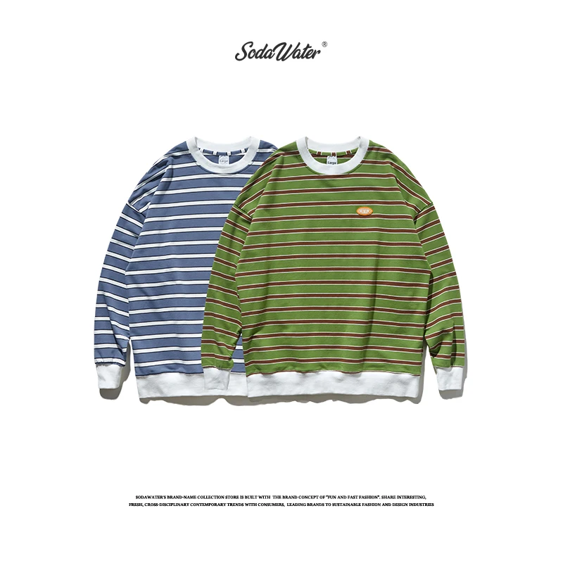 Мужская футболка с длинным рукавом SODAWATER черный и оранжевый цвета однотонная