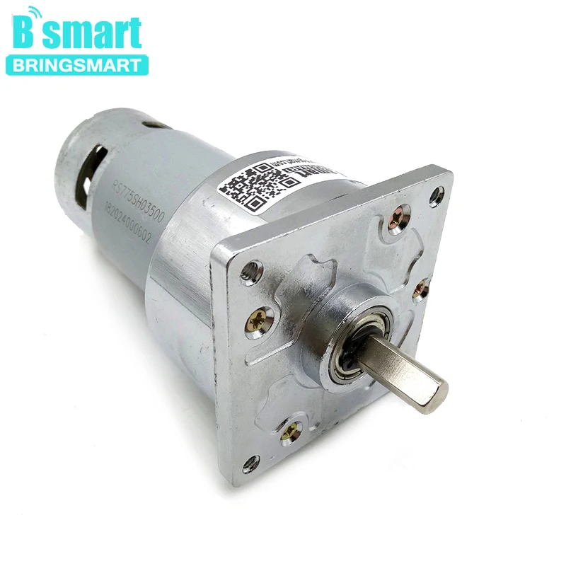 Bringsmart высокий крутящий момент, двигатель постоянного тока 12V и 24V Шестерни мотор с Высокоточный шариковый подшипник подходит для электрических инструментов "сделай сам" 60GA775