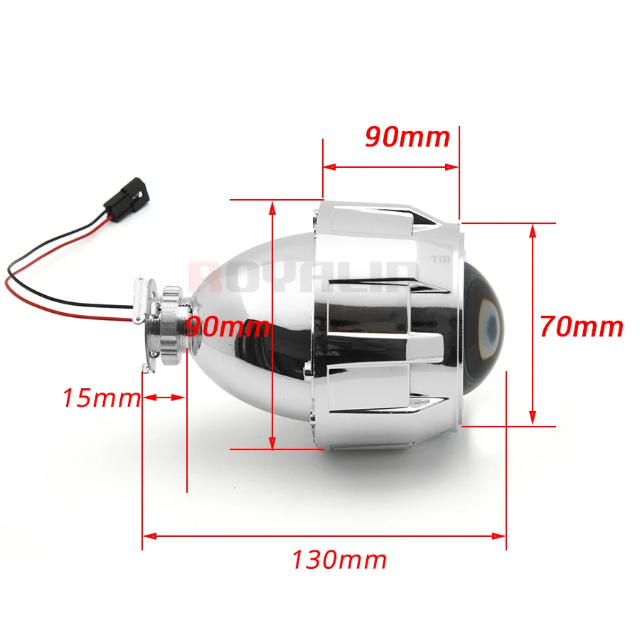 ROYALIN Автомобильный стильный галогенный светильник с полным металлическим H1-мини-проектором HID Bi Xenon, 2,5 H4 H7 Авто-маски автоматического гатлинга.