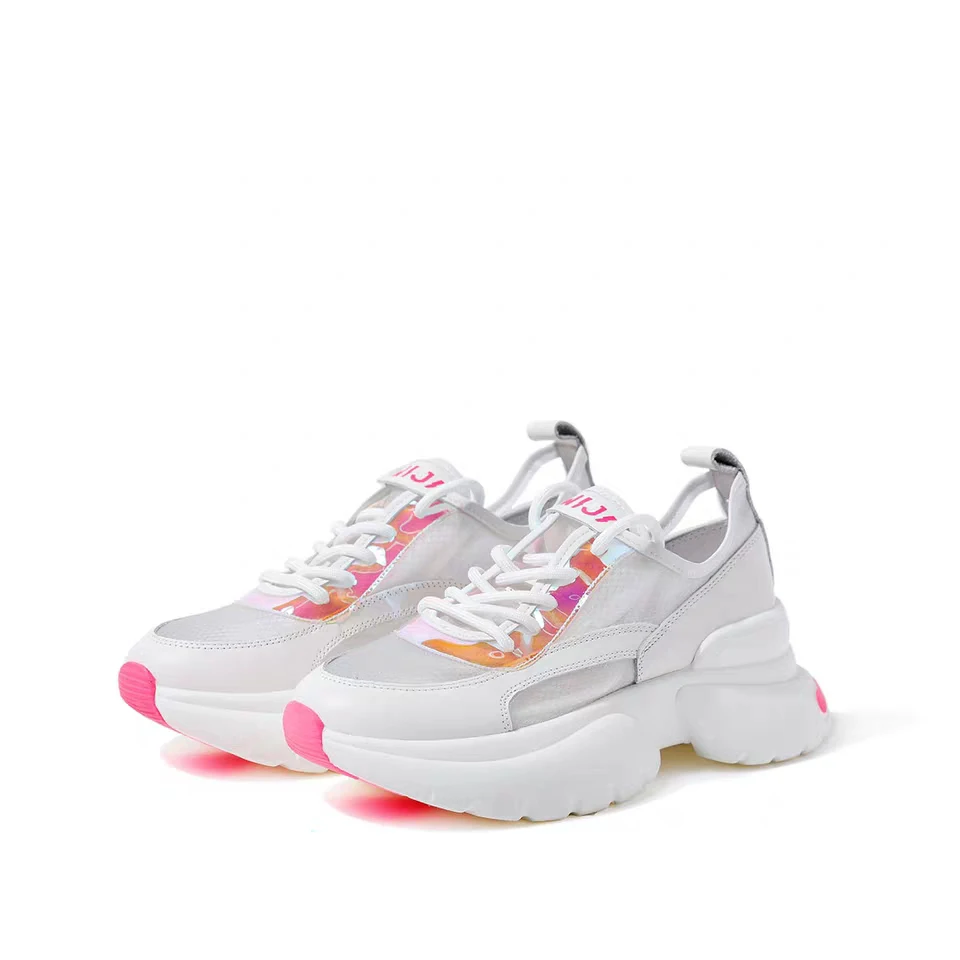 Delivr/ г. летняя модная женская обувь для папы tenis feminino на толстой подошве, женские ботинки с массивным каблуком на платформе, роскошные женские кроссовки белого цвета