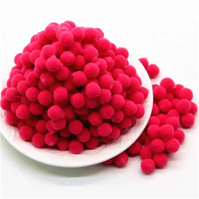 14 rose red Помпонами, пышные миниюбки мягкий помпон 10/15/20/25 мм Помпоном Мяч ручной работы для детей игрушки свадебный Декор DIY товары для шитья и рукоделия 100 шт - Цвет: 14 rose red