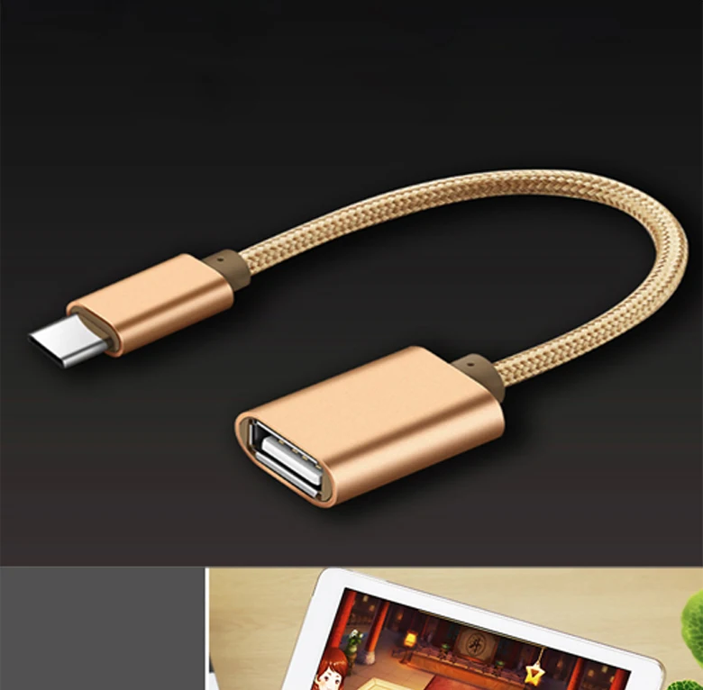 Кабель type-C к USB 2,0 адаптер хоста OTG с USB питанием для сотового телефона планшетного ПК/мобильного телефона внешний U диск ридер кабель