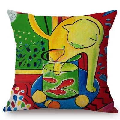 T281-11 Henri Matisse мастерски танцовщица со шляпой радость жизни украшение дома Художественный Диванный чехол для подушки льняная наволочка - Цвет: T281-11