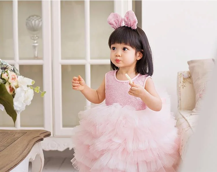 Платье с цветочным узором для девочек платье принцессы праздничное подиума