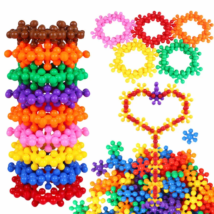 360 шт. новые пластиковые строительные блоки в форме снежинки игрушки для детей