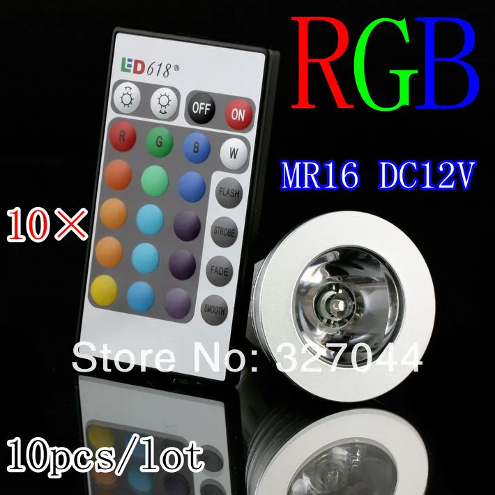 3 Вт E27 RGB светодиодный светильник 16 цветов прожектор AC85 265v для украшения дома