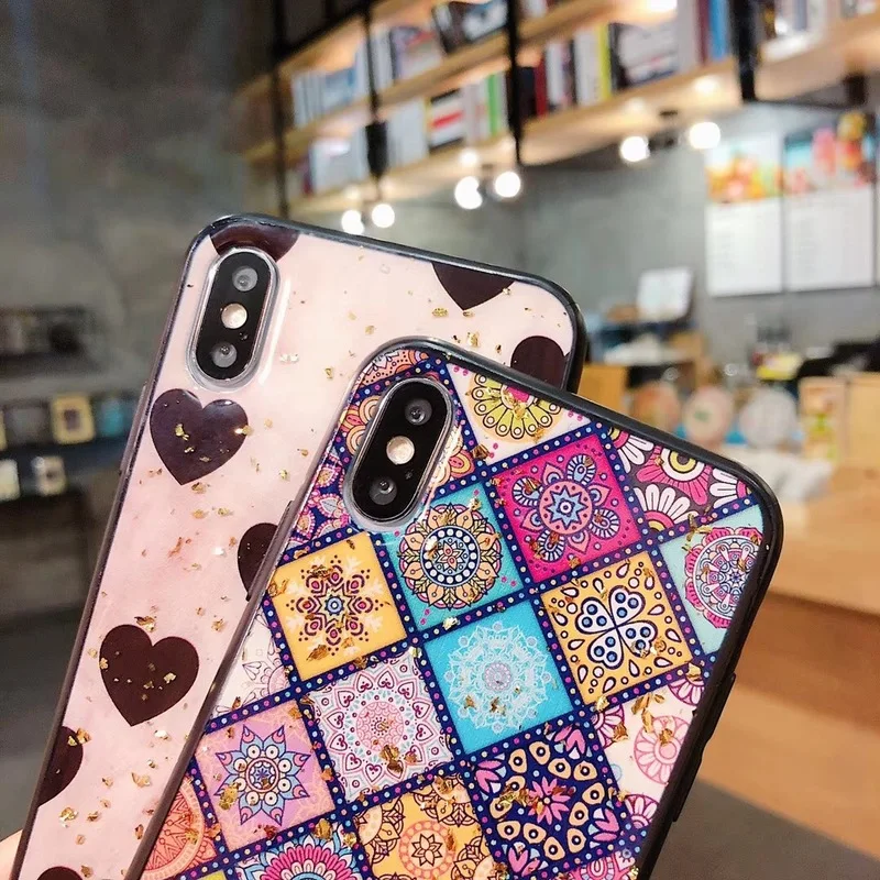 Эпоксидный Платиновый Роскошный чехол для iPhone X 6 XS 6S 7 8 XR MAX Ультратонкий Мягкий Plus