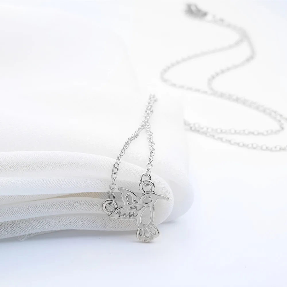 Kinitial 1 шт. красивые подвески в виде колибри и ожерелье s boho летающая птица цепочка