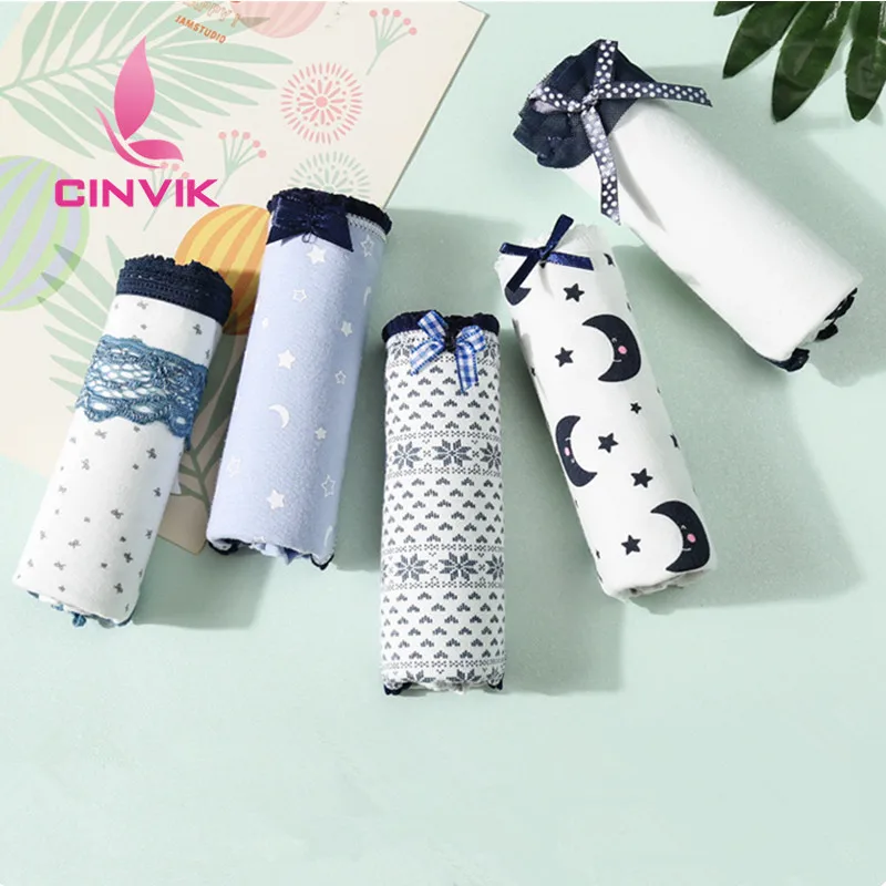 Женские хлопковые трусики 5 шт./лот с милым принтом большие размеры|Женские трусики| |