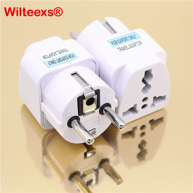 WILTEEXS 1 шт., Новое поступление, Лучшая цена, универсальная розетка для Великобритании, США, Австралии, ЕС, переменного тока, зарядное устройство для путешествий, адаптер, конвертер, белый