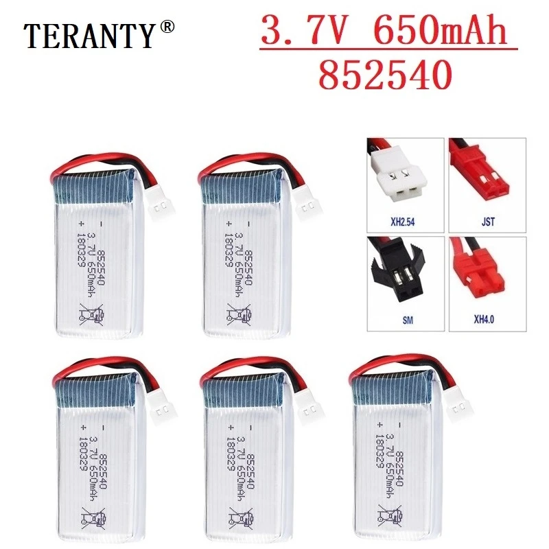 Литий полимерный аккумулятор 40c 3 7 в 650 мА/ч для Syma X5 X5C 1 X5SC X5SW X6SW H9D H5C L15FW 852540 детали