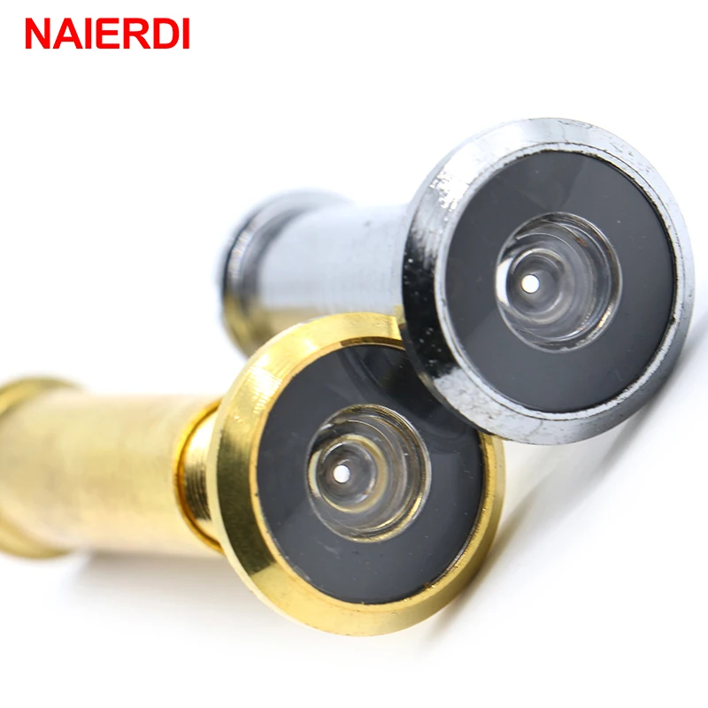 Naierdi deluxe 200 градусов удлинить Широкий формат глазок двери spyphole просмотра золото