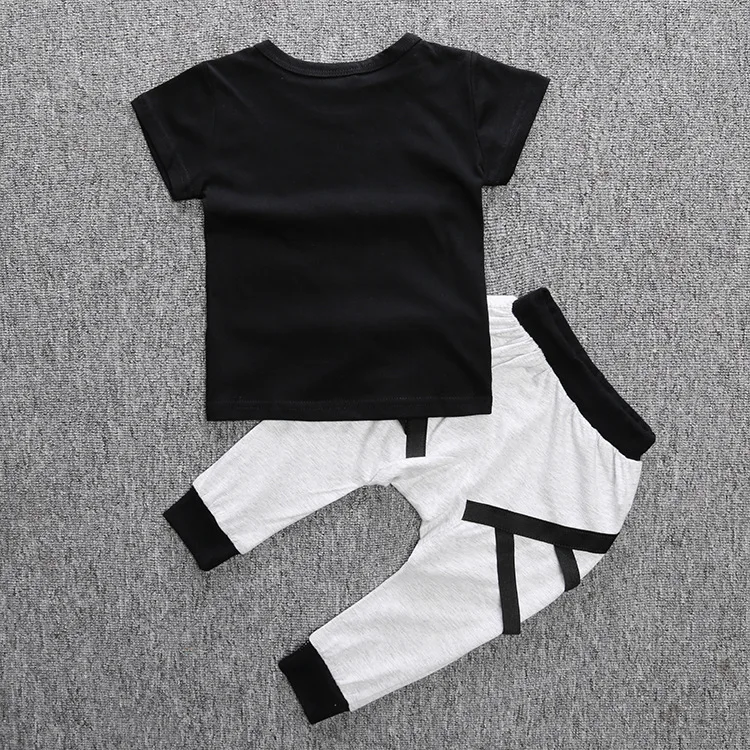 New Fashion Brand Summer Baby Girls Boy Clothing Sets Short-sleeved Cotton T-shirt Top+Pants Boys Girl Clothes Infant Suits | Детская