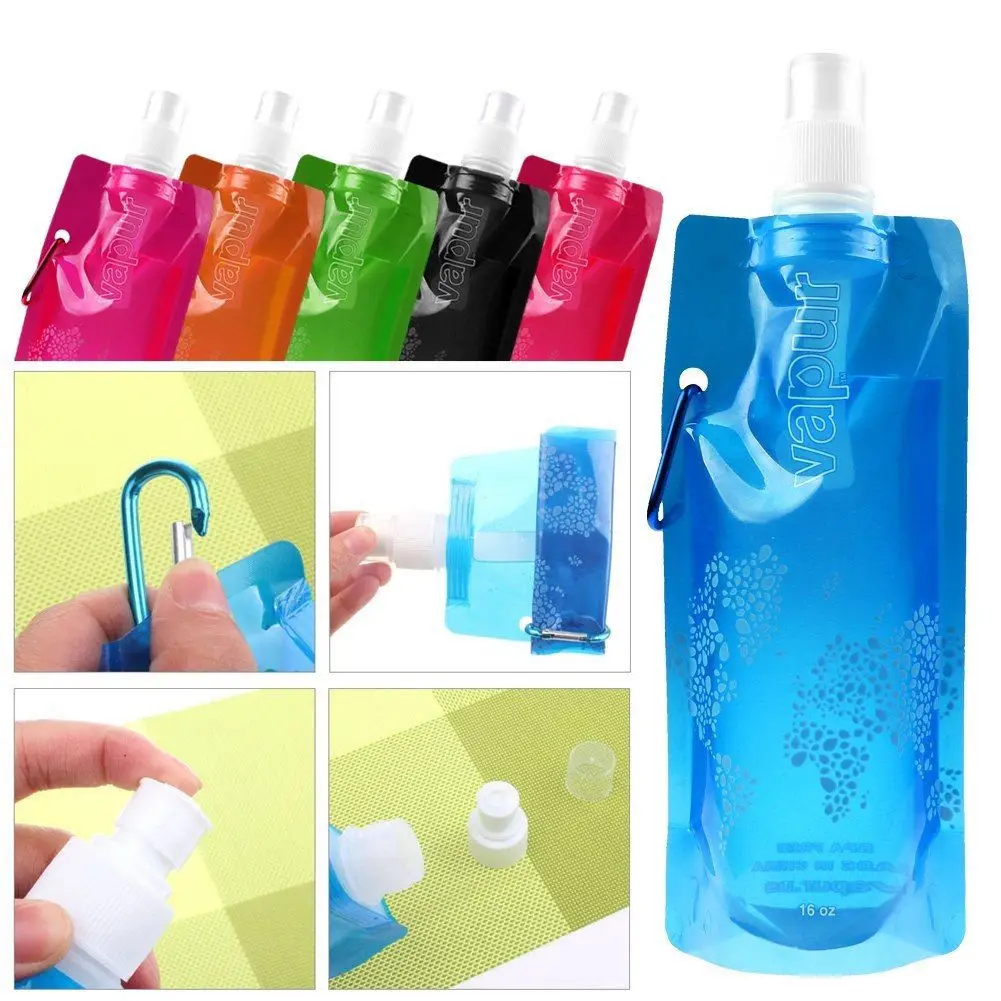 1x Новый дизайн портативные складные наружные пластиковые дорожные бутылки для