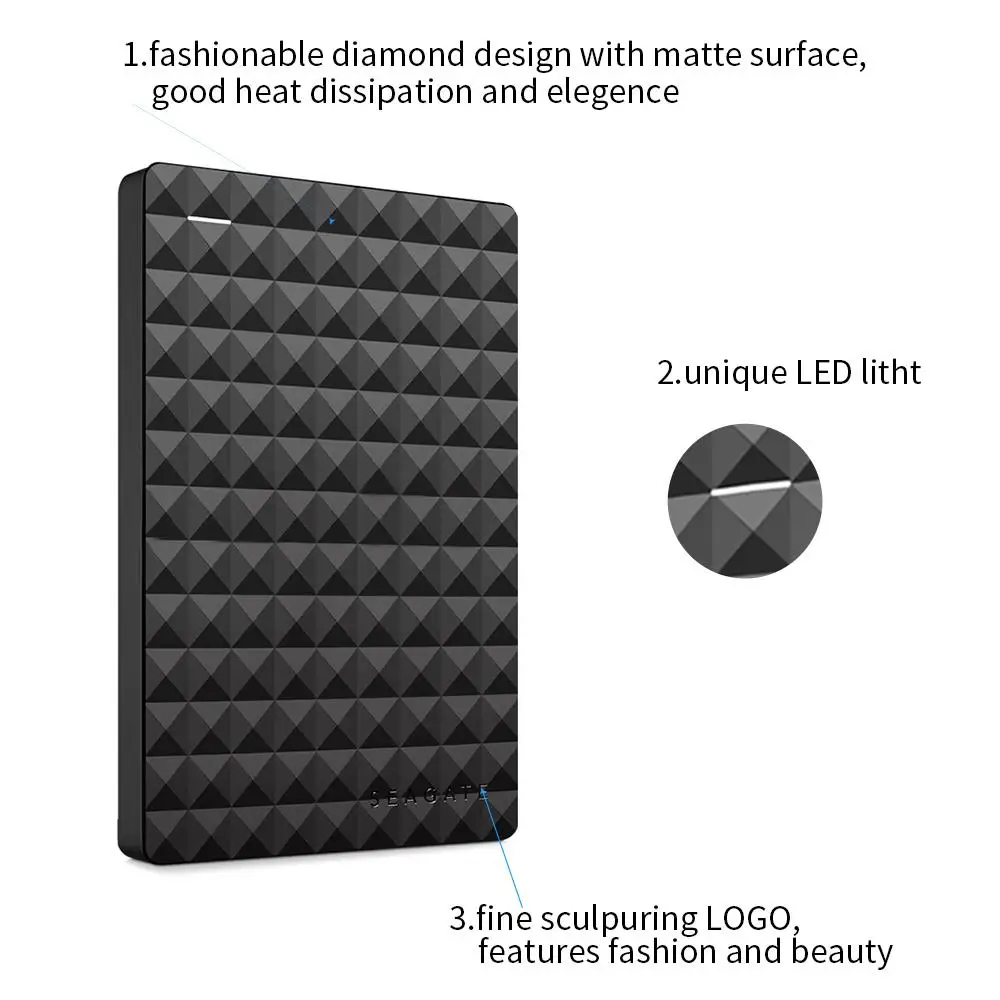 Seagate Expansion HDD диск 4 ТБ/2 ТБ/1 ТБ/500 GB USB3.0 2 5 &quotпортативный внешний жесткий 1 ТБ для