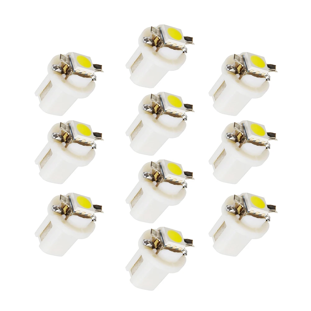10 шт. T5 светодиодный 5050 SMD лампа автомобиля манометр Speedo Dash лампы B8.5D 509T B8.5