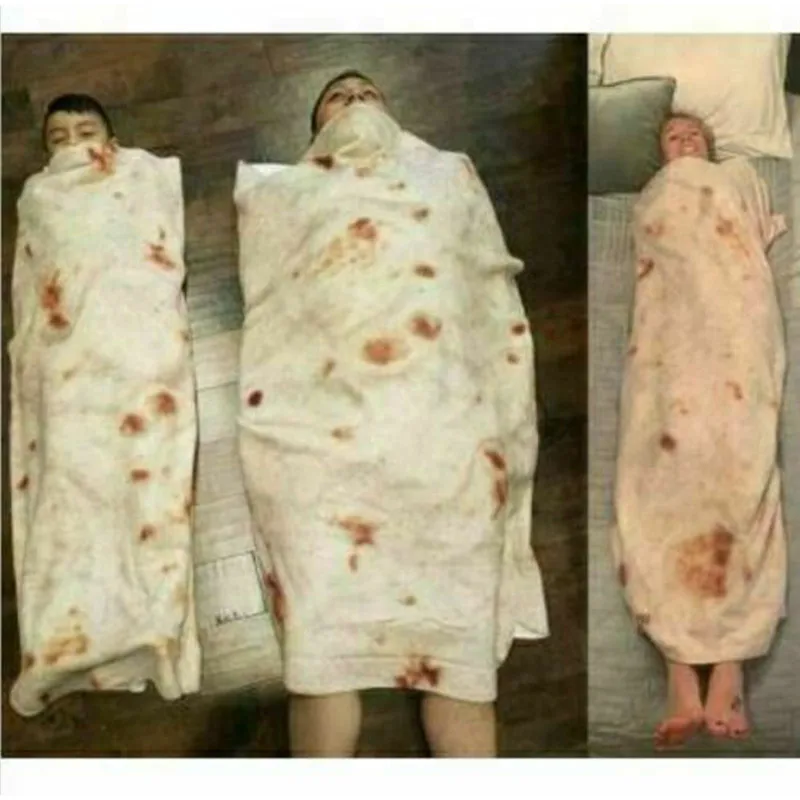 Одеяло Burrito с текстурой тортилии мягкое Флисовое одеяло очень UK|Одеяла| |