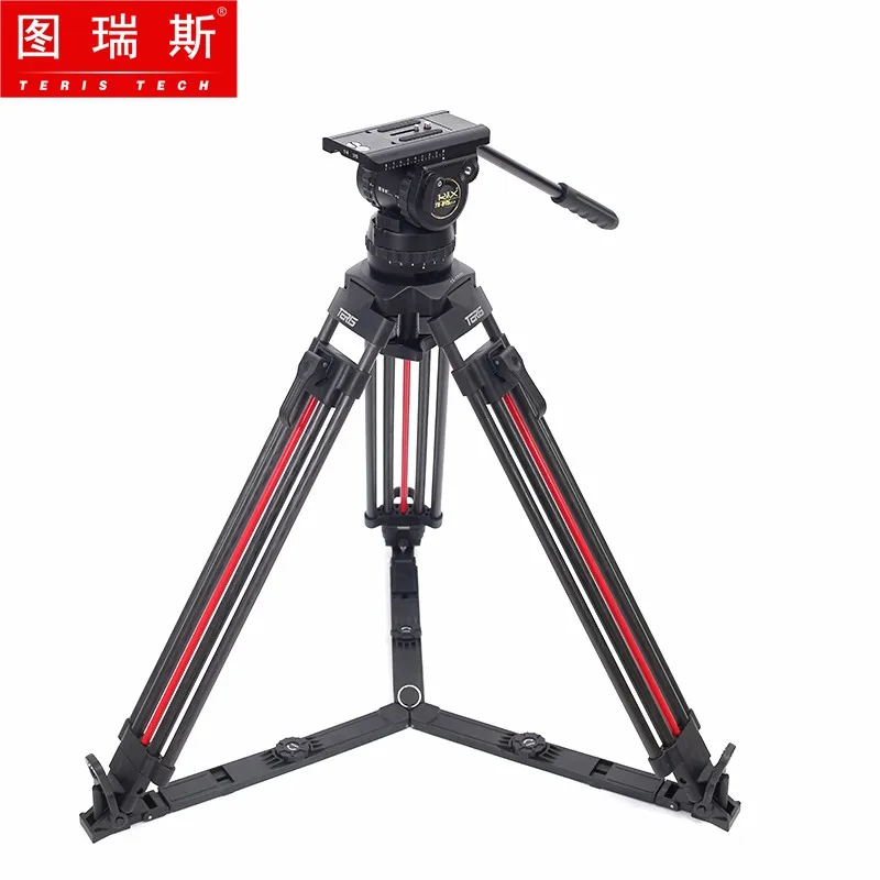 TERIS TRIX TX-V12T-PLUS-Q штатив из углеродного волокна для видеокамеры комплект с жидкой головкой 12 кг Быстрый замок Профессиональный штатив для пленочной камеры