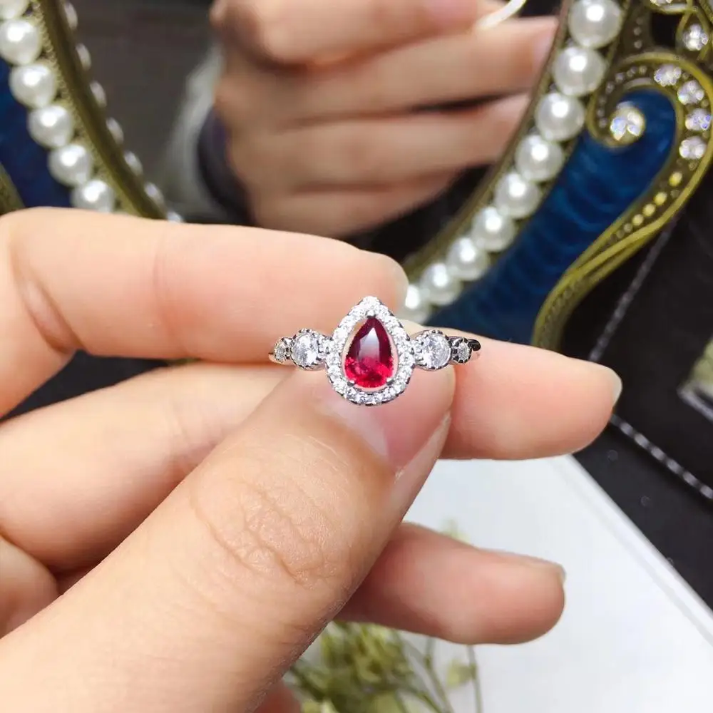 Красное кольцо в форме сердца с рубином и драгоценным камнем с 925 серебром для женщин, ювелирное изделие, натуральный драгоценный камень, сертифицированный подарок на день рождения, вечеринку, помолвку