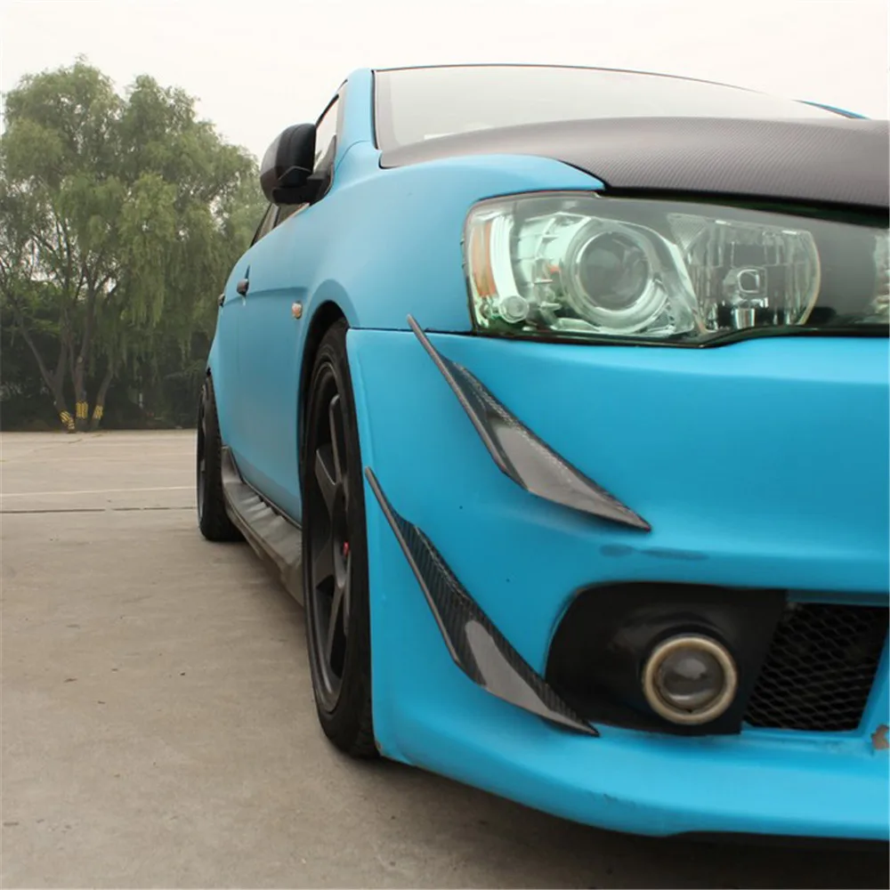 4 шт./компл. спойлер для кузова автомобиля Carbon Look Canards Valence Chin передний бампер губ