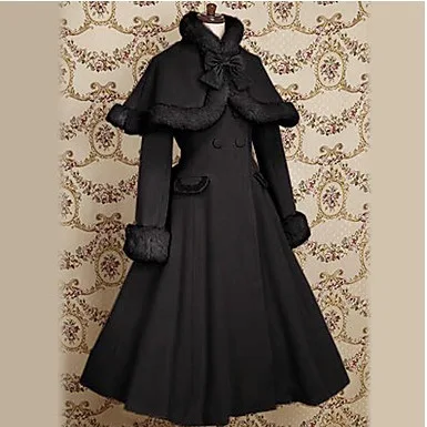 

Long Sleeve Velvet Princess Classic Lolita Coat with Bow