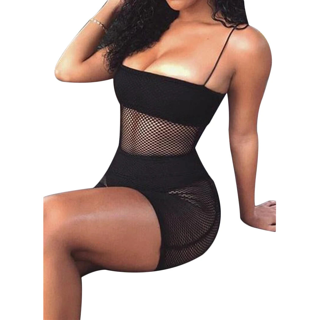 Женское платье Горячая Сексуальная Ажурная Клубная одежда Вечерние прозрачные