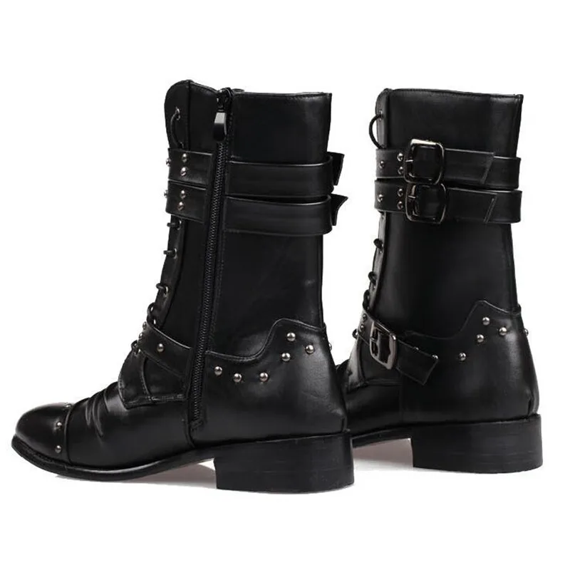 Movechain/модные мужские ботинки из натуральной змеиной кожи с высоким берцем в стиле