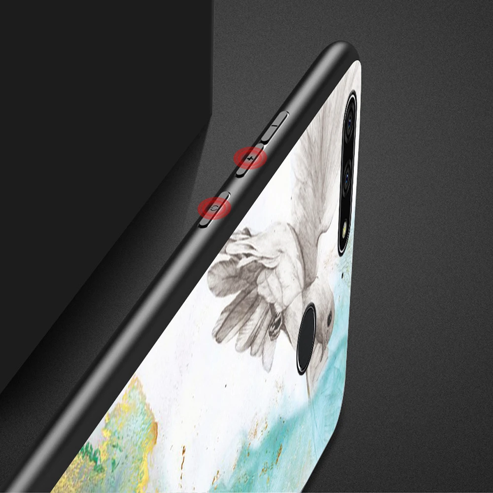 Huawei Honor 7A Pro aum-L29 Чехол на 5.7 дюймов Роскошная мраморная кожа Закаленное стекло для