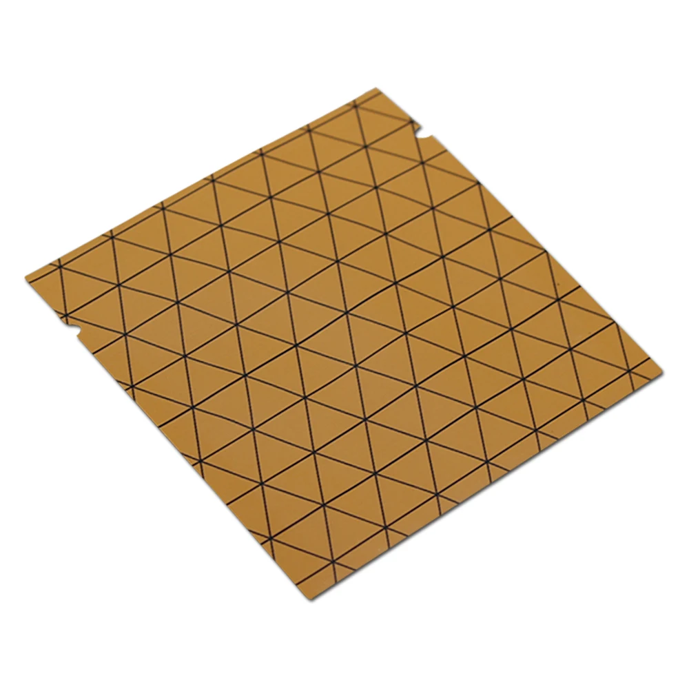 100 шт. оранжевая плоская алюминиевая фольга упаковочная сумка с открытым верхом