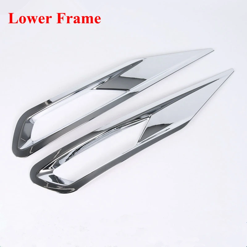 Lower Frame 2 шт./компл. из АБС-пластика, хромовые автомобильные передние противотуманные фары светильник абажур для лампы с металлическим каркаксом декоративной отделкой рамки для Volvo XC60 ободок аксессуары - Цвет: Lower Frame