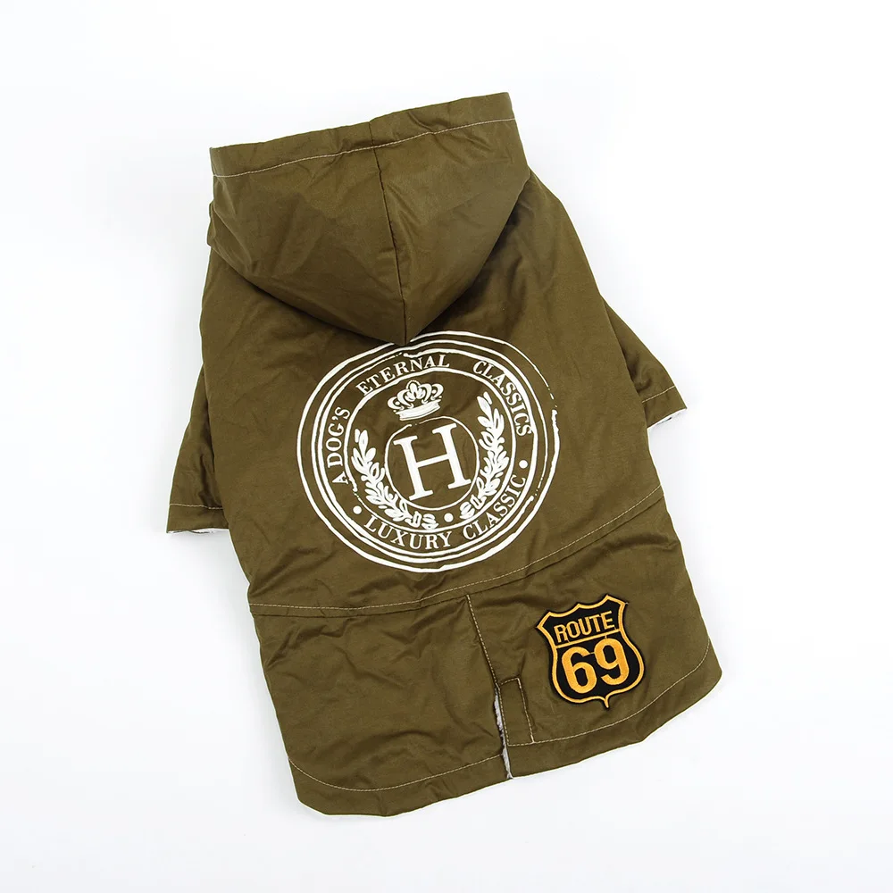 Зимняя теплая толстовка с капюшоном для больших и собак зимняя флисовая куртка