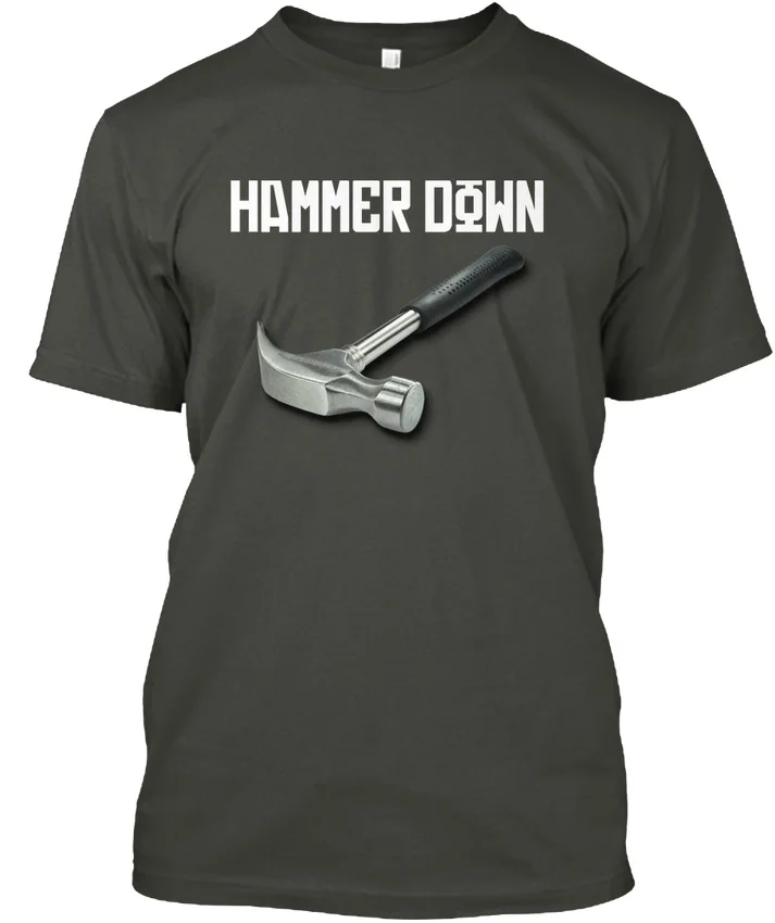 Популярная футболка с надписью Hammer Down забавная Футболка принтом | Мужская одежда