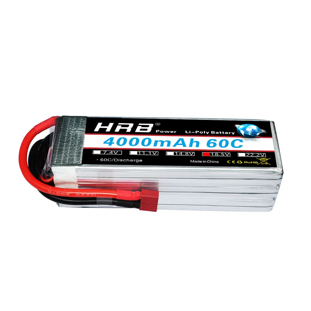 Аккумулятор hrb lipo 2S 3S 4S 6S 7 4 В 11 1 14 8 в 18 5 22 2 4000 мА/ч 60C MAX 120C Радиоуправляемый Дрон