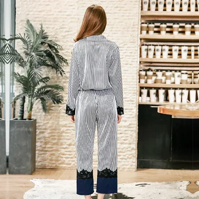 Женская Роскошная Ночная одежда в морском стиле Осенние сексуальные пижамные