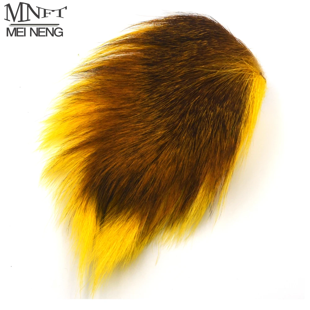 MNFT Dyed Deer Tail Hair Fur Bucktails Buck Fly Tying Saltwater Flies Dry for Fly Tying Material Yellow Green Blue Natural Color