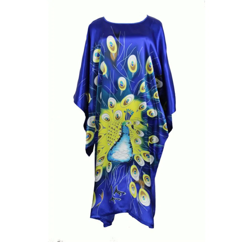 Женское винтажное кимоно из искусственного шелка свободная ночная рубашка Jewelblue