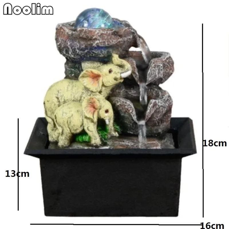 Фонтан фэн шуй в китайском стиле со светодиодный светильник кой|Статуэтки и