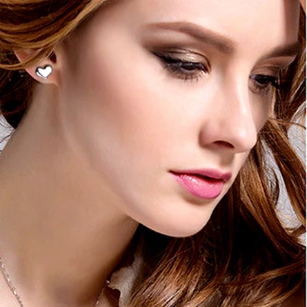 Самые популярные Изысканные милые серьги гвоздики в форме сердца из