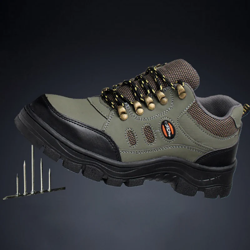 Men Shoes Steel Toe Work Safety Boot Breathable Anti-slip Puncture Proof Military Boots Mesh Sneakers | Обувь