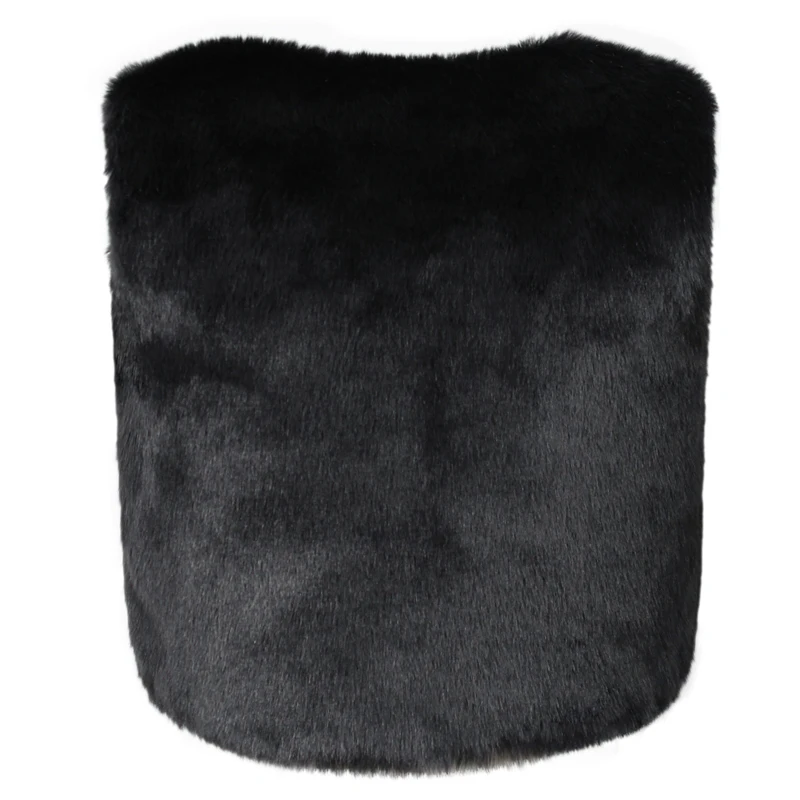 

Fashion Vintage Embroidery Rose Flowers Fluffy Fur Coat Waistcoat Autumn Winter Furry Sleeveless Slim V-Neck Warm Jacket 6Q1212