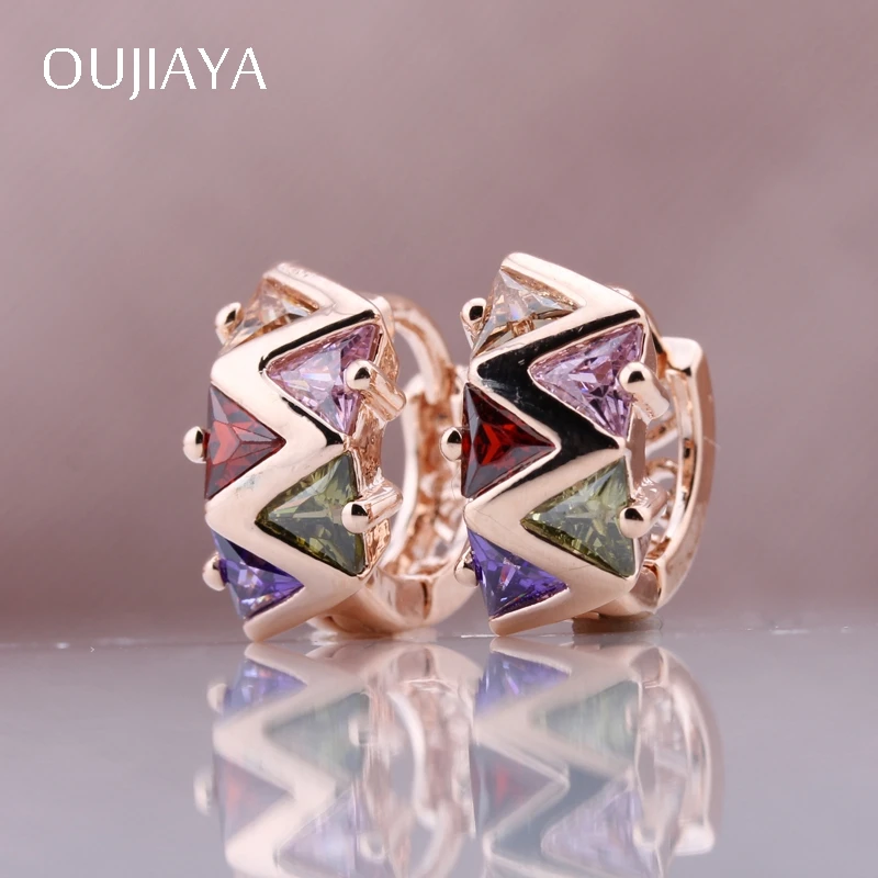 OUJIAYA, полые, микро-воск, инкрустация, 585, розовое золото, свадебные, Роскошные, натуральный циркон, висячие серьги, модные, женские, вечерние, изысканные, A39