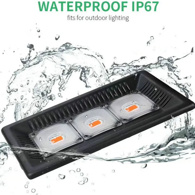 100W 200W 300W Светодиодный светильник для лампы выращивания полного спектра с защитой от воды для внутреннего выращивания растений в теплице гидропонического света 220V 110V.