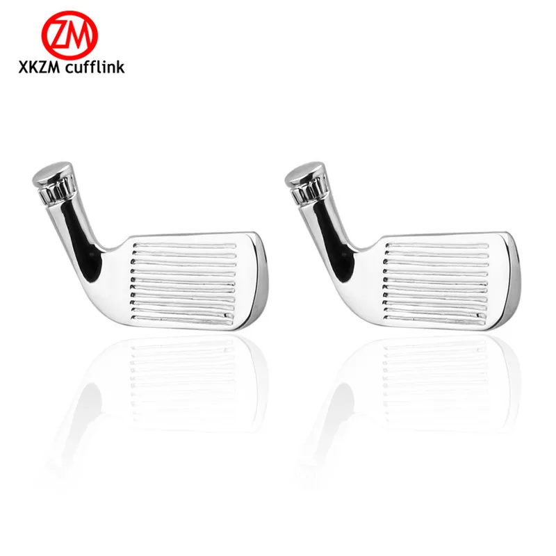 Роскошные мужские серебристые запонки для гольфа высокое качество брендовые
