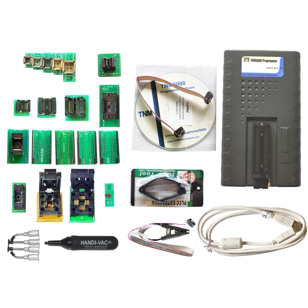 TNM5000 USB JTAG EPROM Programmer+15pcs socket kit include TSOP48+TSOP56,96MHz Clock,Laptop/Notebook bios Repair,IC Tester