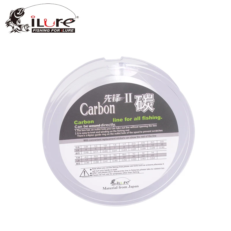 iLure New Fishing Fluoro Carbon fishing lines carbon fiber 100M spool super strong guide Transparent line Pesca Peche | Спорт и