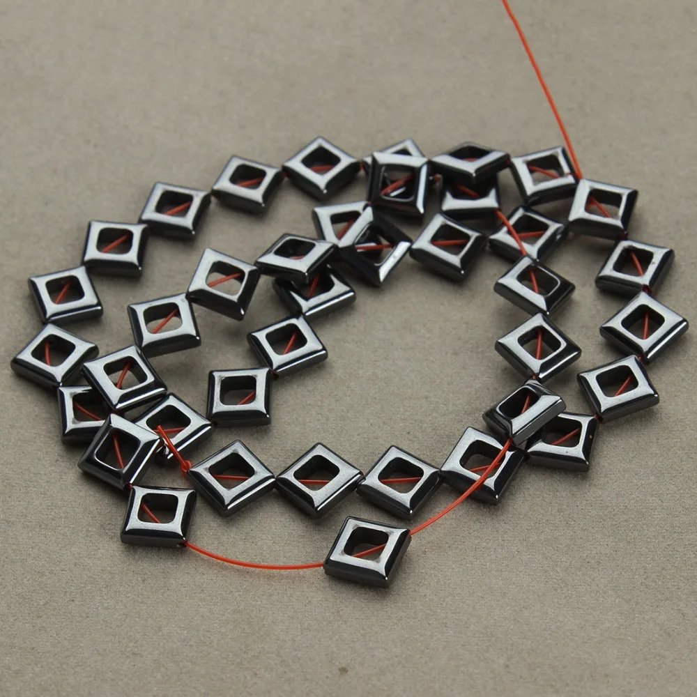 1 прядь/лот 2019 Новый дизайн Мода 8x8 мм натуральный черный гематитовый камень