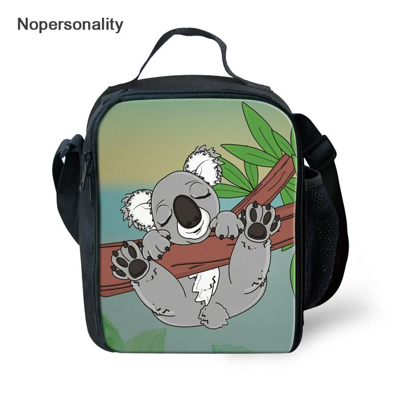 

Nopersonality Cute Animal Koala Print Lunch Bag for Kids Insulated Women Girls Lunchbox Keep Warm Tote Picnic Food Bags