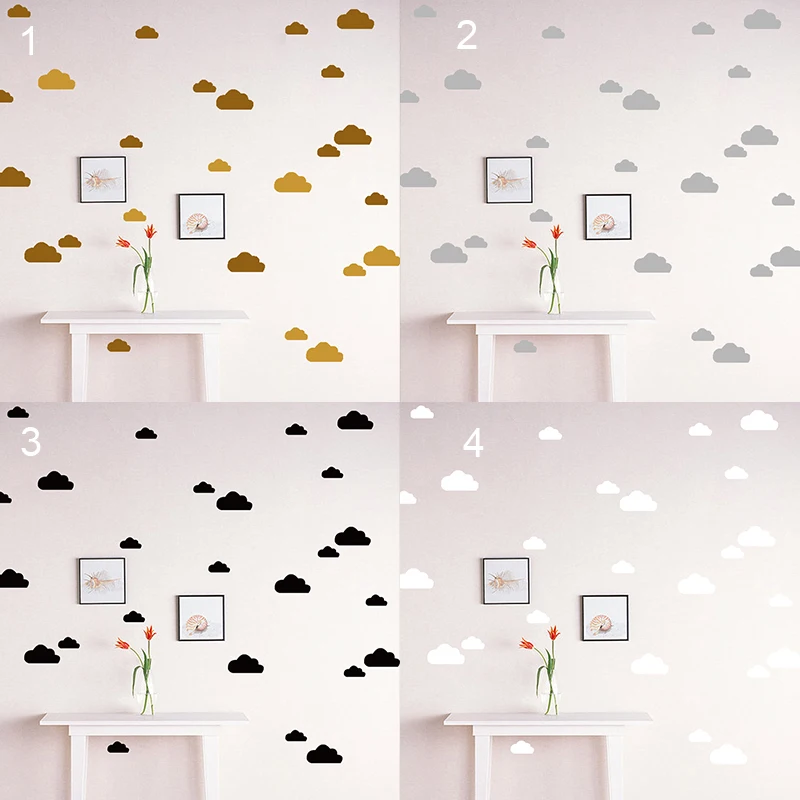 Наклейки на стену наклейки с мультяшными белыми облаками для детей детские