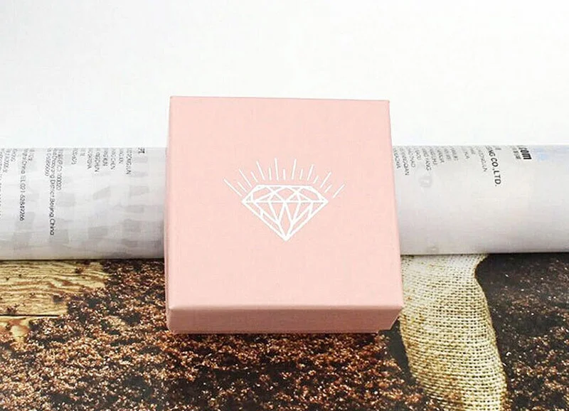 2 шт./компл. розовая Алмазная шкатулка для ювелирных изделий ожерелье серьги