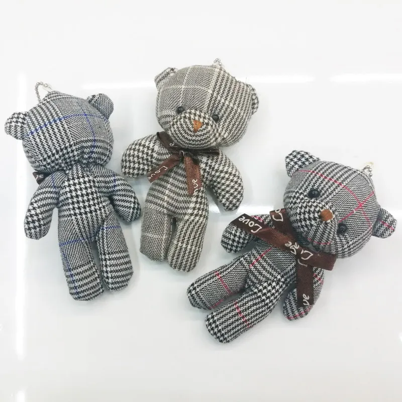 24 шт. мини соединение Kawaii плюшевые игрушки милый плюшевый мишка чучела кулон в